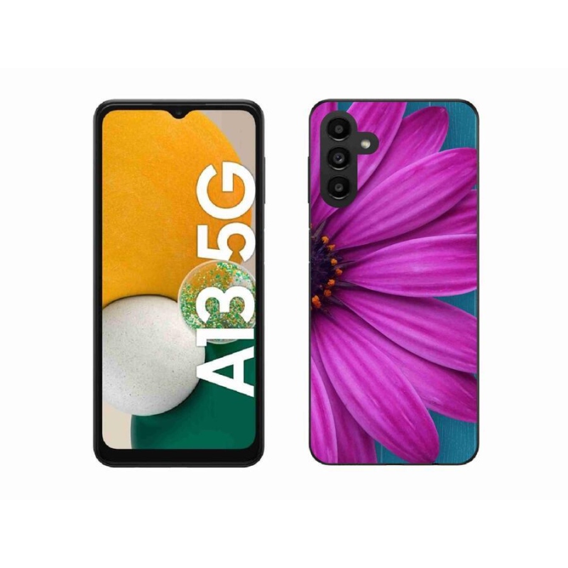 Gélový obal mmCase na mobil Samsung Galaxy A13 5G - fialová margaréta