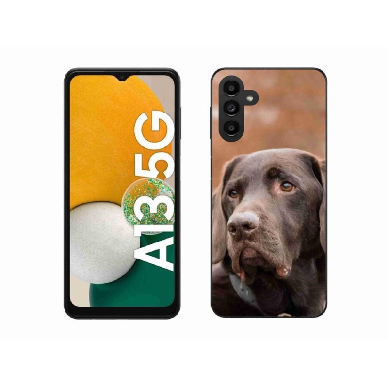 Gélový obal mmCase na mobil Samsung Galaxy A13 5G - hnedý labrador