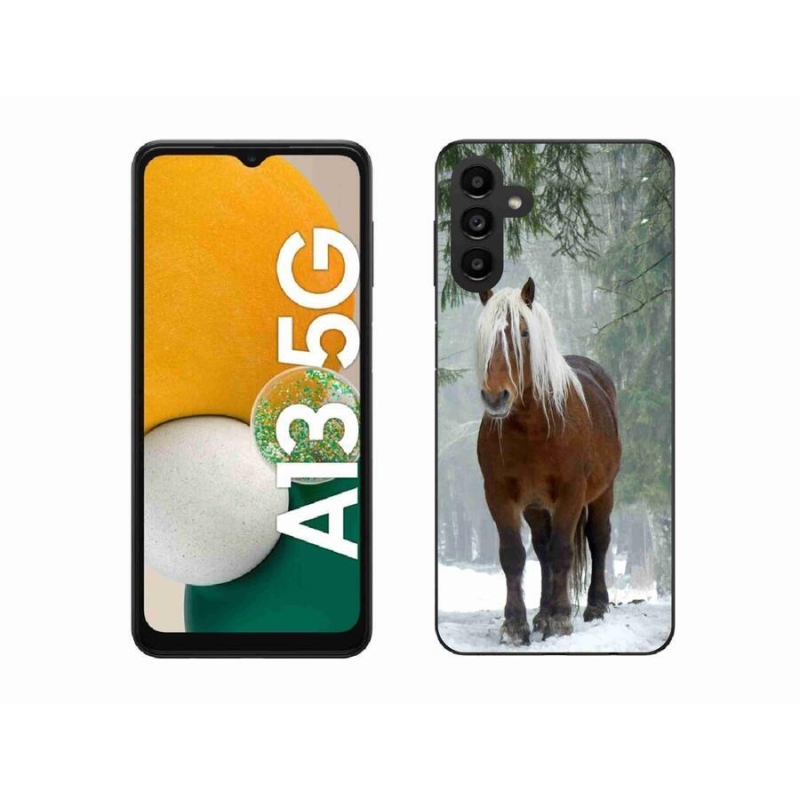 Gélový obal mmCase na mobil Samsung Galaxy A13 5G - kôň v lese