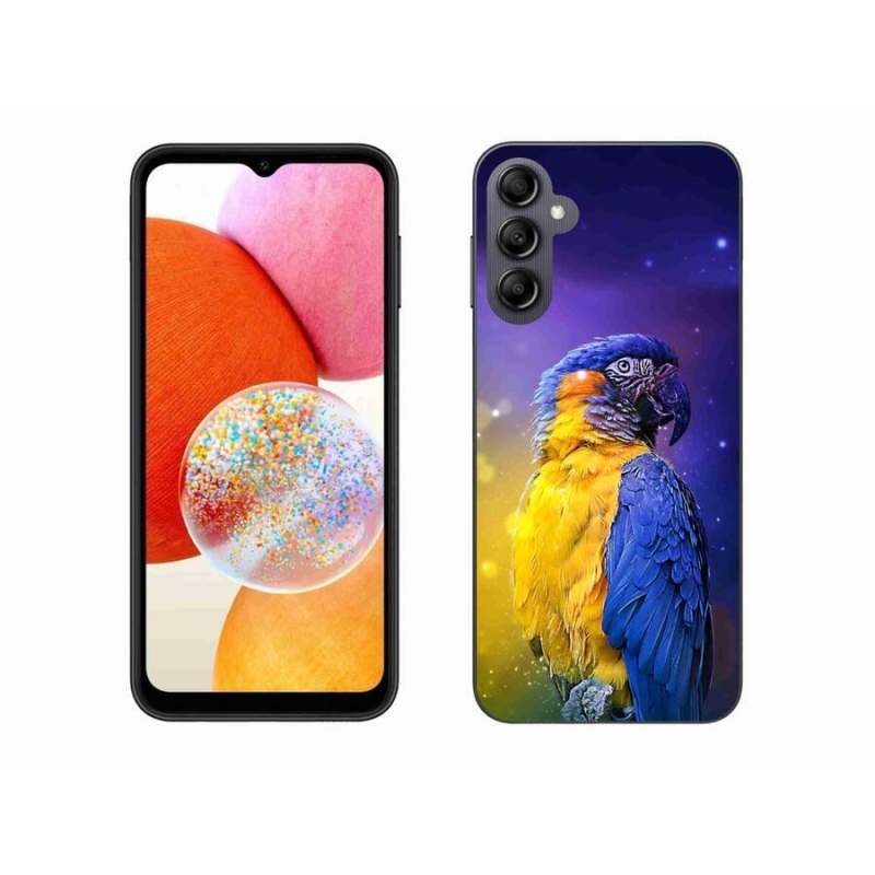 Gélový obal mmCase na mobil Samsung Galaxy A14 4G/5G - papagáj ara 1