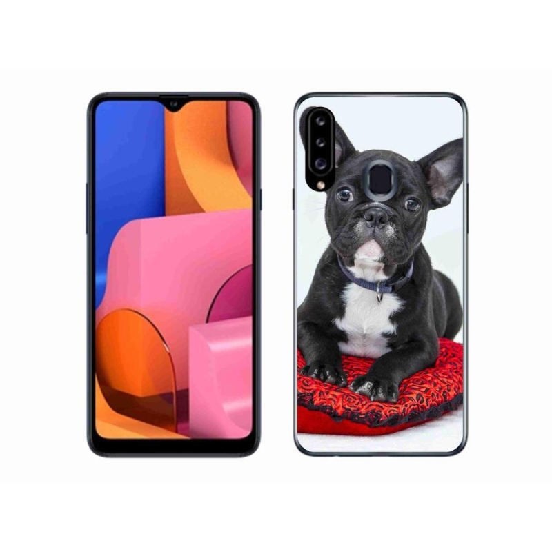 Gélový obal mmCase na mobil Samsung Galaxy A20s - buldog