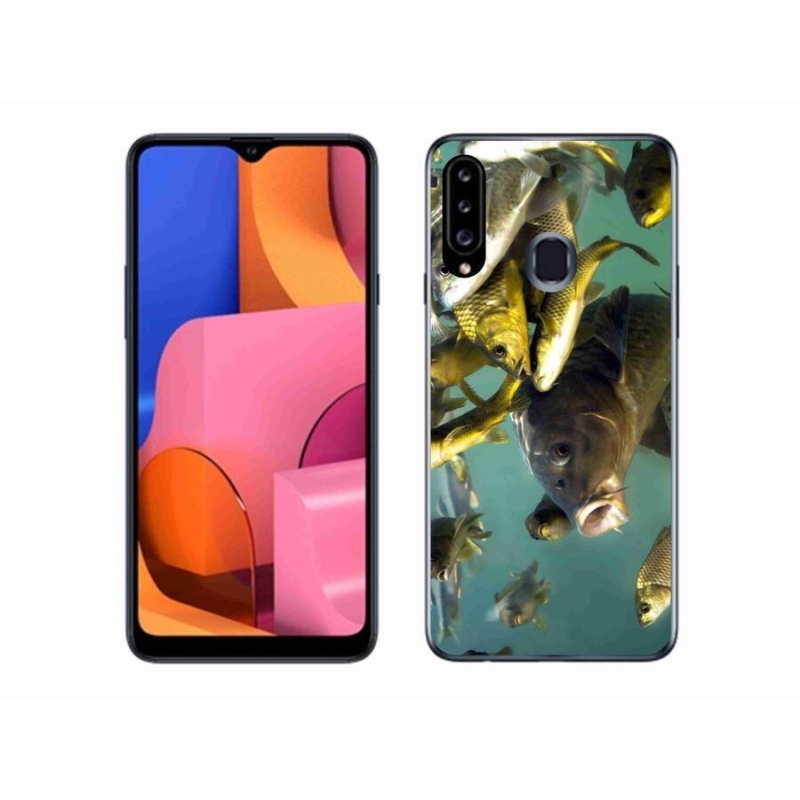 Gélový obal mmCase na mobil Samsung Galaxy A20s - kŕdeľ rýb