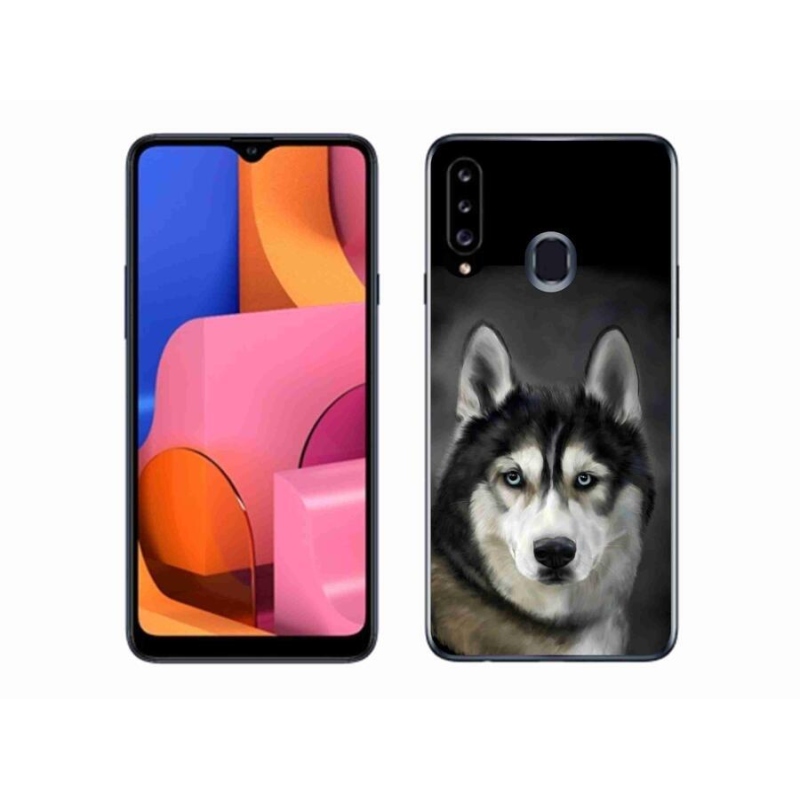 Gélový obal mmCase na mobil Samsung Galaxy A20s - husky