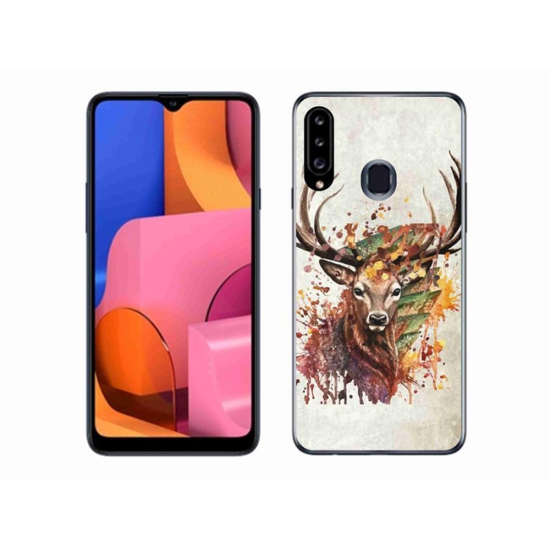 Gélový obal mmCase na mobil Samsung Galaxy A20s - jeleň 1