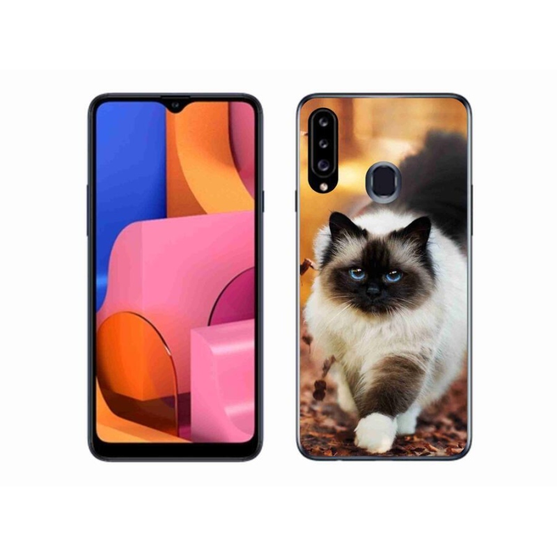 Gélový obal mmCase na mobil Samsung Galaxy A20s - mačka 1