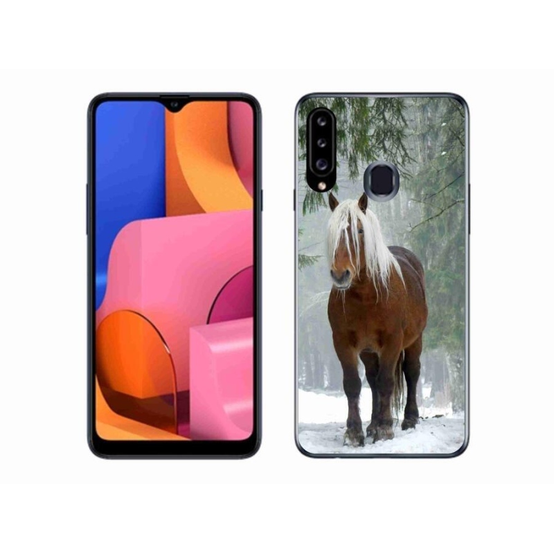 Gélový obal mmCase na mobil Samsung Galaxy A20s - kôň v lese