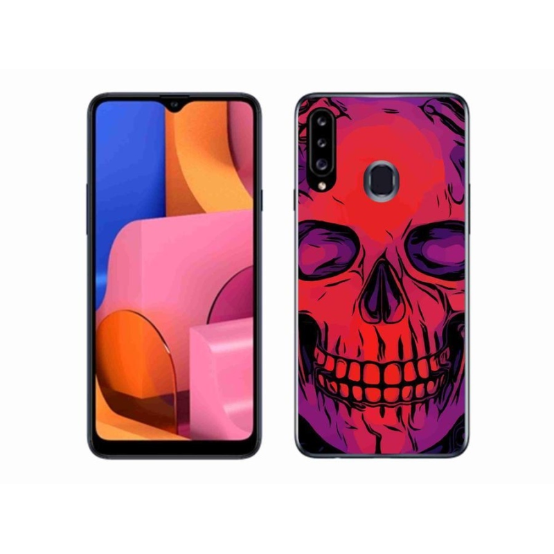 Gélový obal mmCase na mobil Samsung Galaxy A20s - lebka