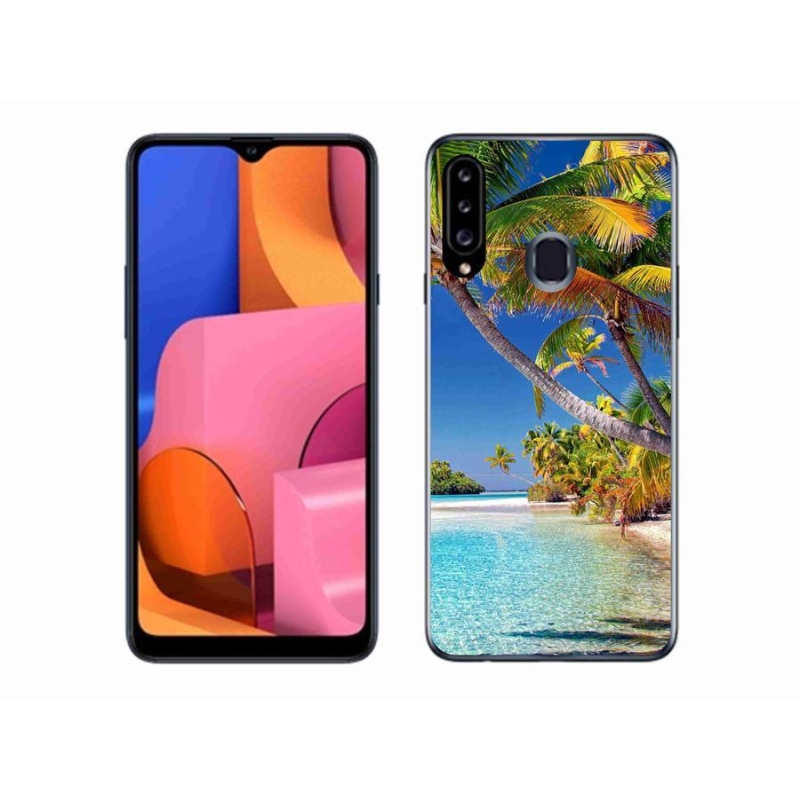 Gélový obal mmCase na mobil Samsung Galaxy A20s - morská pláž