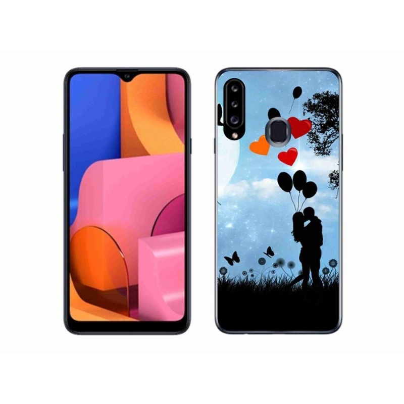 Gélový obal mmCase na mobil Samsung Galaxy A20s - zamilovaný pár