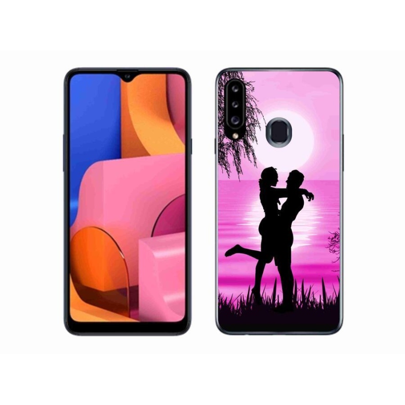 Gélový obal mmCase na mobil Samsung Galaxy A20s - západ slnka