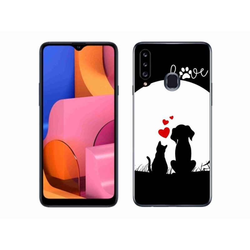 Gélový obal mmCase na mobil Samsung Galaxy A20s - zvieracie láska