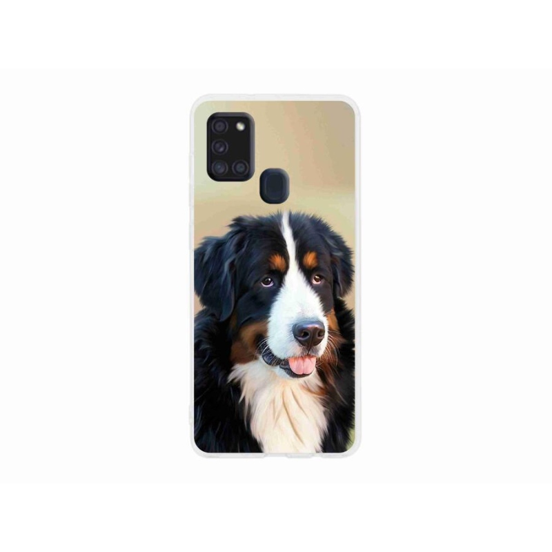 Gélový obal mmCase na mobil Samsung Galaxy A21s - bernský salašnícky pes