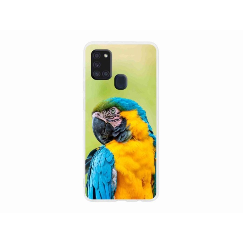 Gélový obal mmCase na mobil Samsung Galaxy A21s - papagáj ara 2