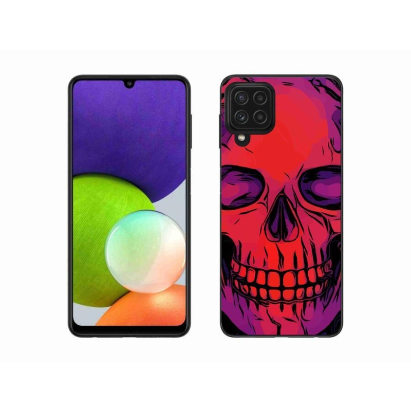 Gélový obal mmCase na mobil Samsung Galaxy A22 4G - lebka