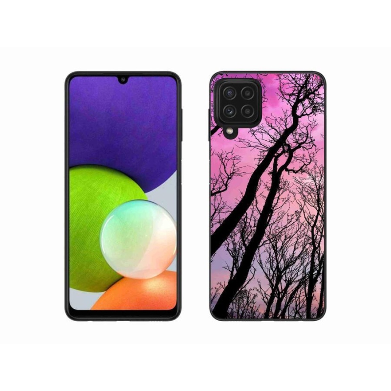 Gélový obal mmCase na mobil Samsung Galaxy A22 4G - opadané stromy