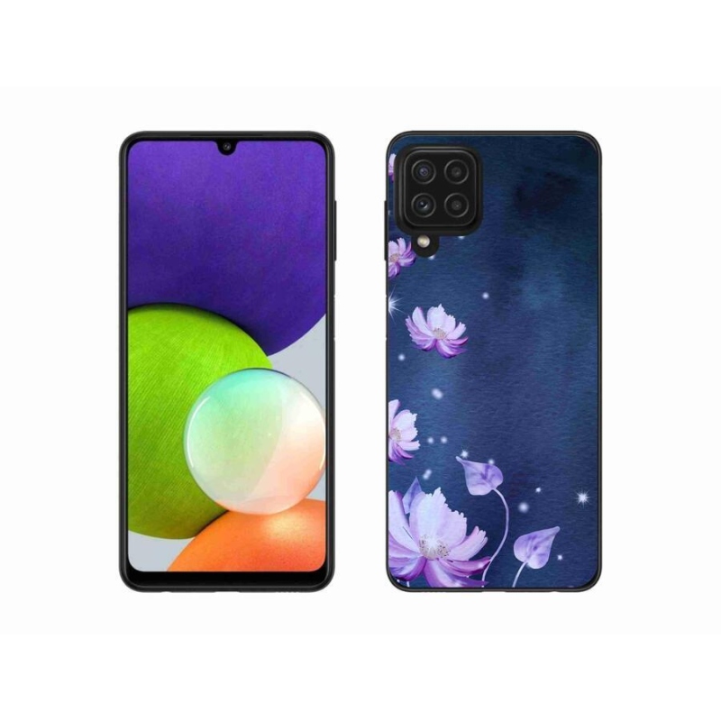 Gélový obal mmCase na mobil Samsung Galaxy A22 4G - padajúce kvety