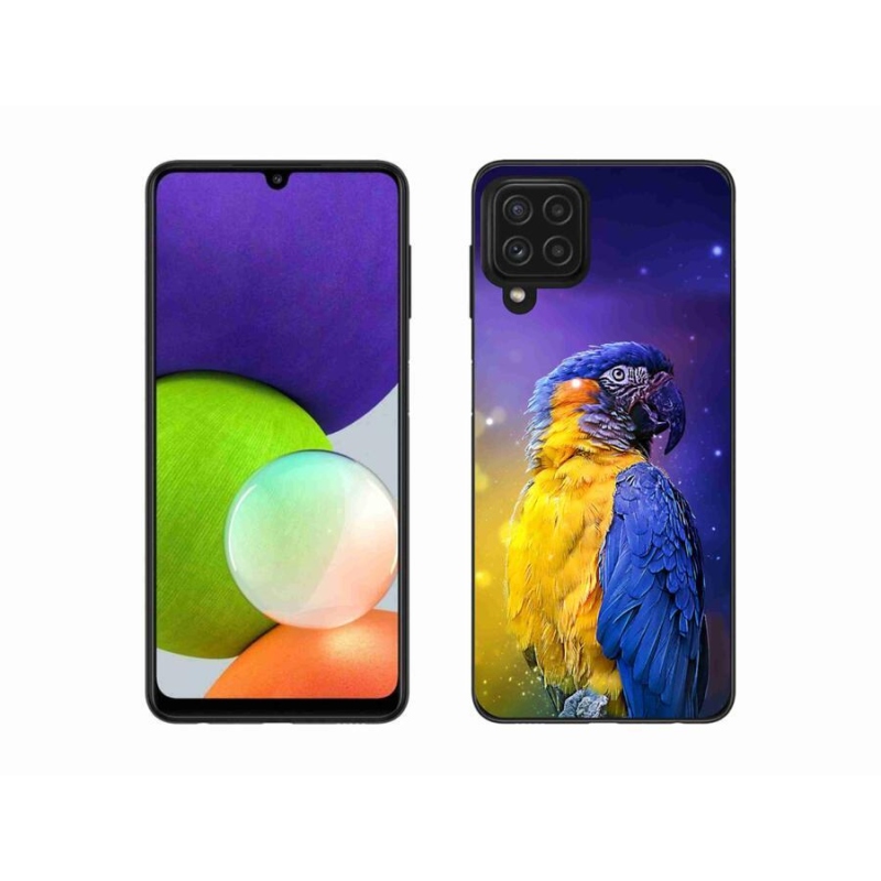 Gélový obal mmCase na mobil Samsung Galaxy A22 4G - papagáj ara 1