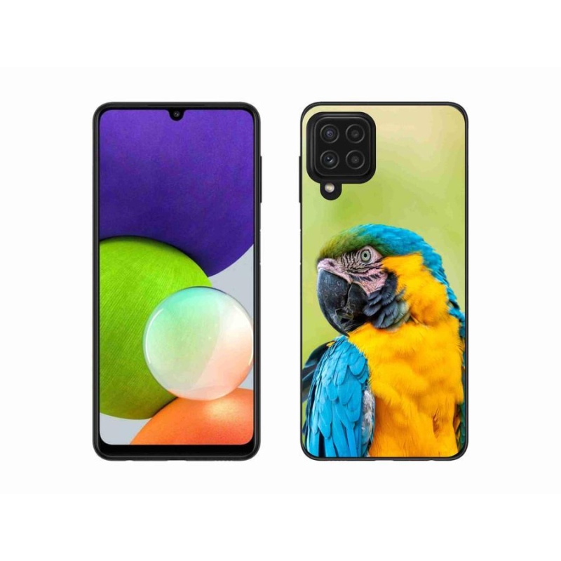 Gélový obal mmCase na mobil Samsung Galaxy A22 4G - papagáj ara 2