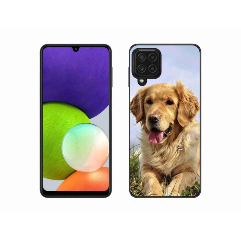 Gélový obal mmCase na mobil Samsung Galaxy A22 4G - zlatý retriever