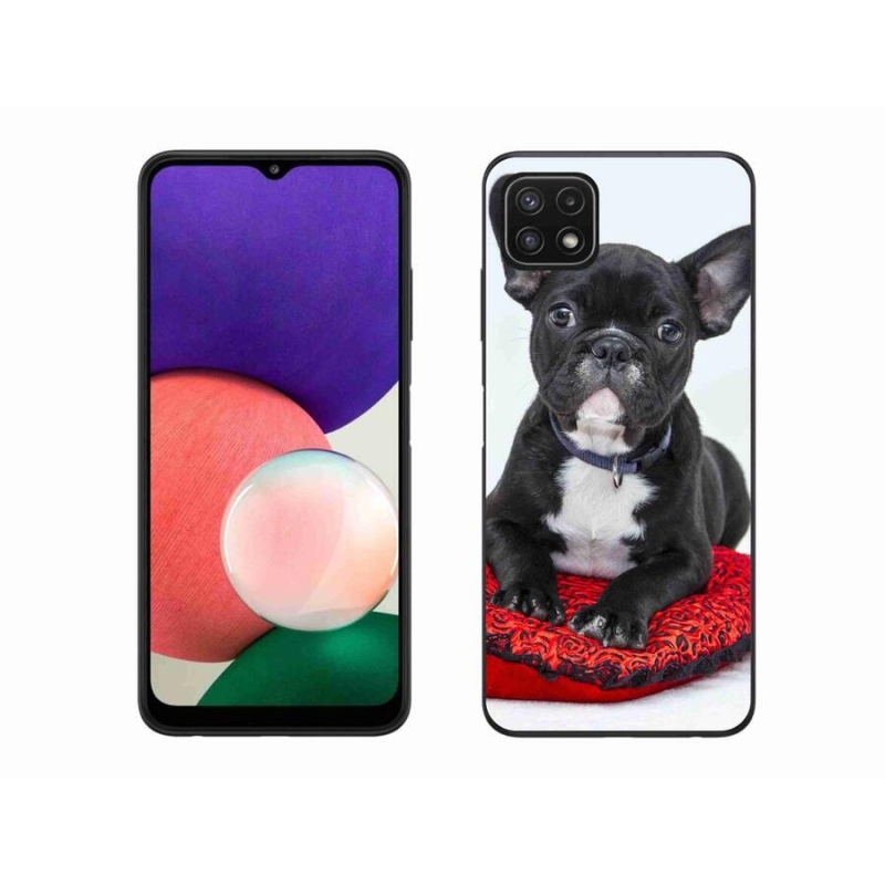 Gélový obal mmCase na mobil Samsung Galaxy A22 5G - buldog