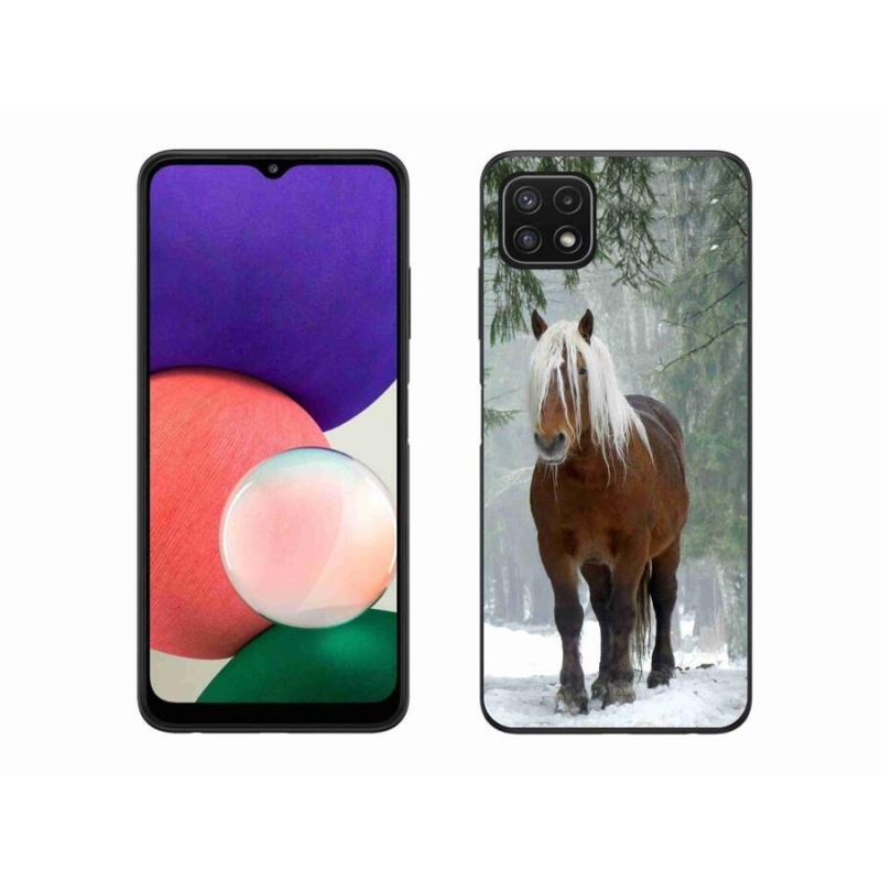 Gélový obal mmCase na mobil Samsung Galaxy A22 5G - kôň v lese