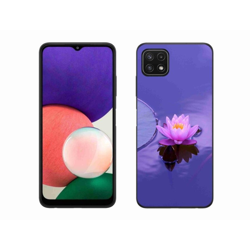 Gélový obal mmCase na mobil Samsung Galaxy A22 5G - kvet na hladine