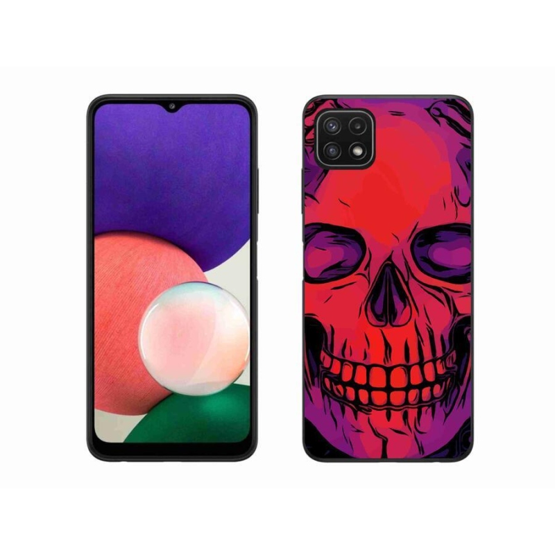 Gélový obal mmCase na mobil Samsung Galaxy A22 5G - lebka