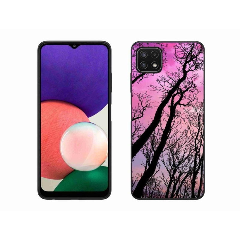 Gélový obal mmCase na mobil Samsung Galaxy A22 5G - opadané stromy