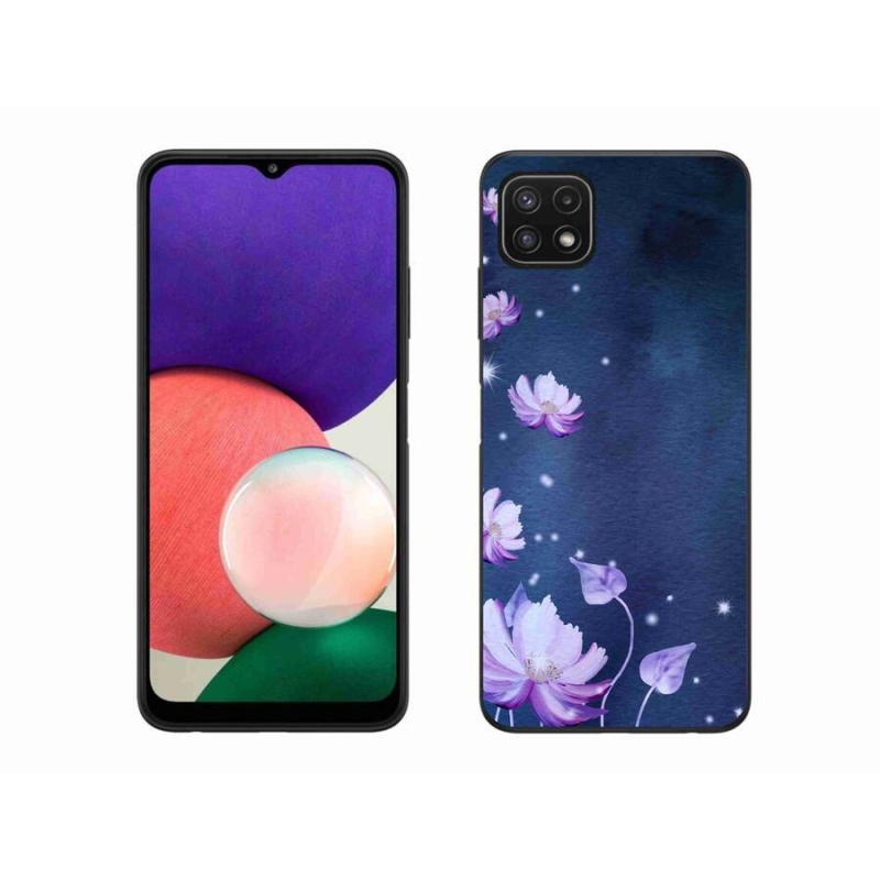 Gélový obal mmCase na mobil Samsung Galaxy A22 5G - padajúce kvety