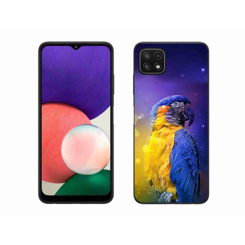 Gélový obal mmCase na mobil Samsung Galaxy A22 5G - papagáj ara 1