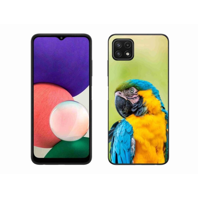 Gélový obal mmCase na mobil Samsung Galaxy A22 5G - papagáj ara 2