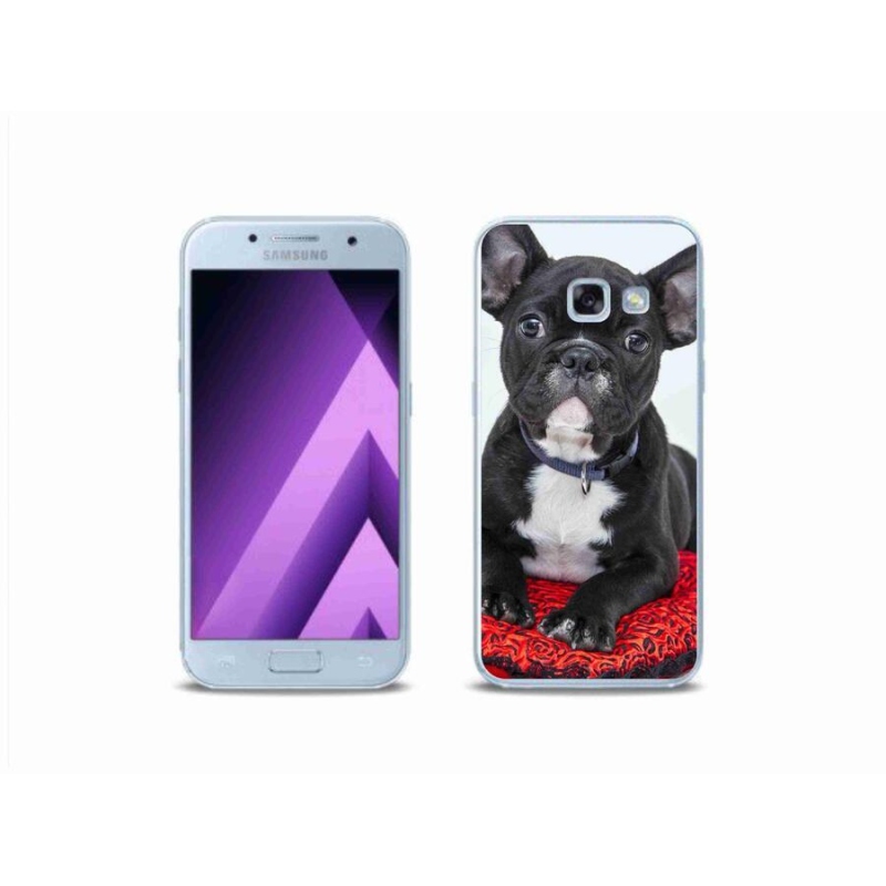 Gélový obal mmCase na mobil Samsung Galaxy A3 (2017) - buldog