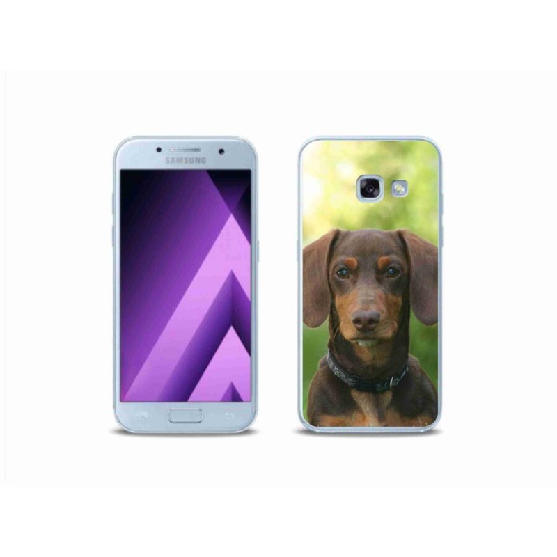 Gélový obal mmCase na mobil Samsung Galaxy A3 (2017) - hnedý jazvečík