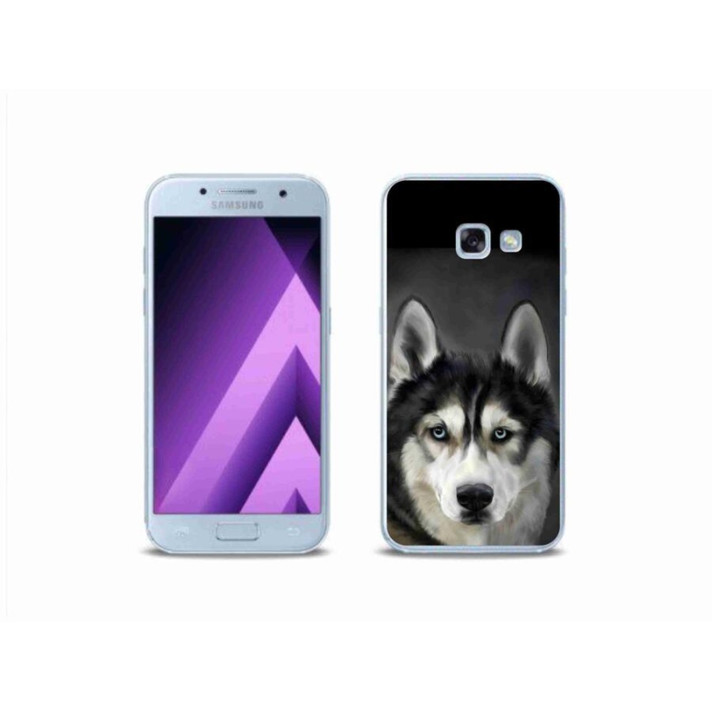 Gélový obal mmCase na mobil Samsung Galaxy A3 (2017) - husky