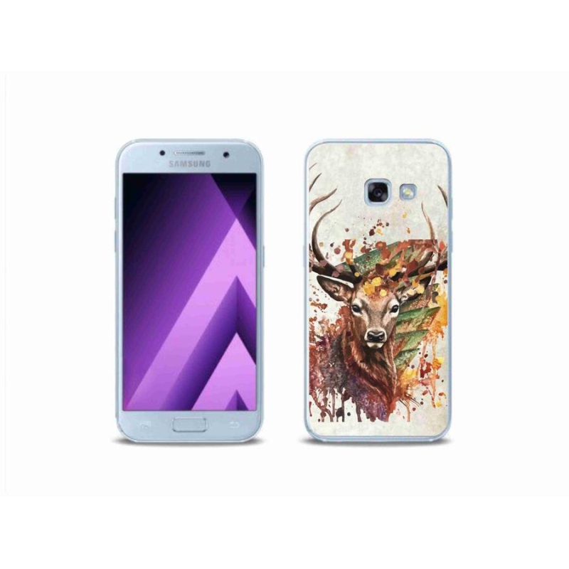 Gélový obal mmCase na mobil Samsung Galaxy A3 (2017) - jeleň 1