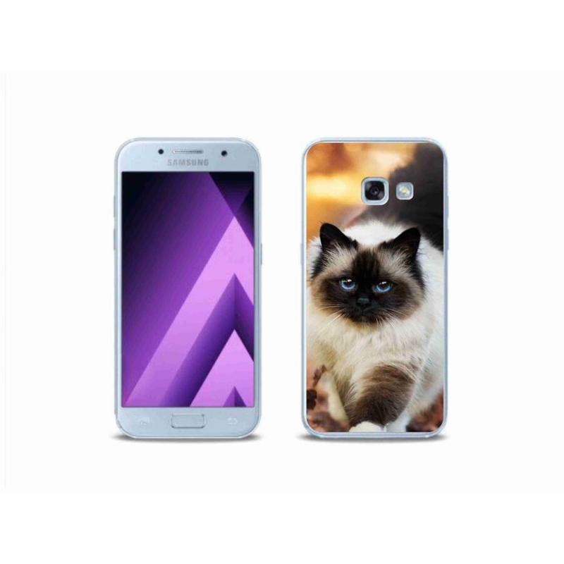 Gélový obal mmCase na mobil Samsung Galaxy A3 (2017) - mačka 1