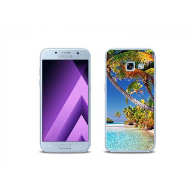 Gélový obal mmCase na mobil Samsung Galaxy A3 (2017) - morská pláž