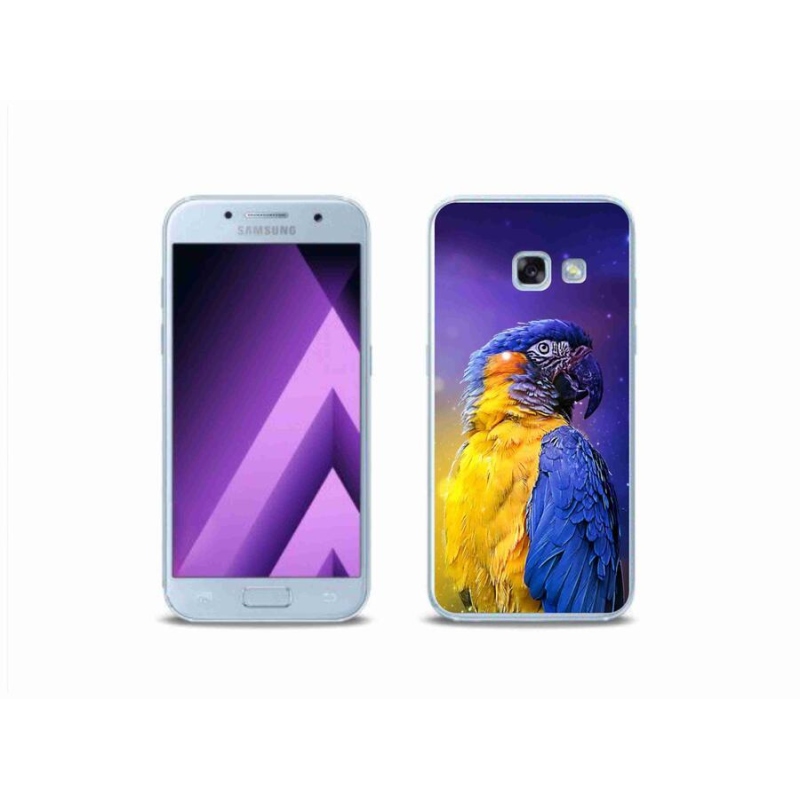 Gélový obal mmCase na mobil Samsung Galaxy A3 (2017) - papagáj ara 1