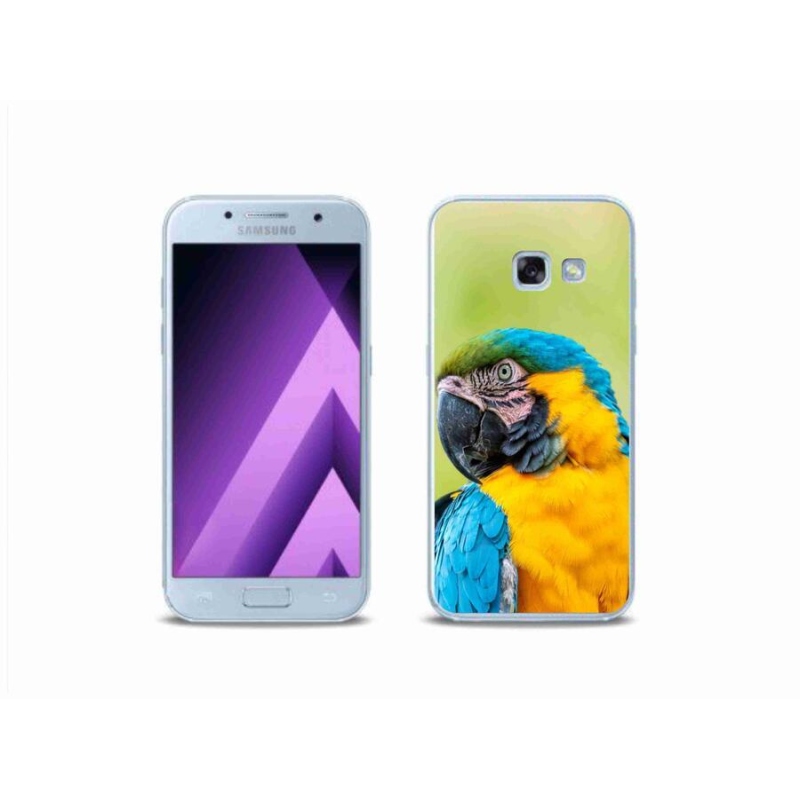 Gélový obal mmCase na mobil Samsung Galaxy A3 (2017) - papagáj ara 2