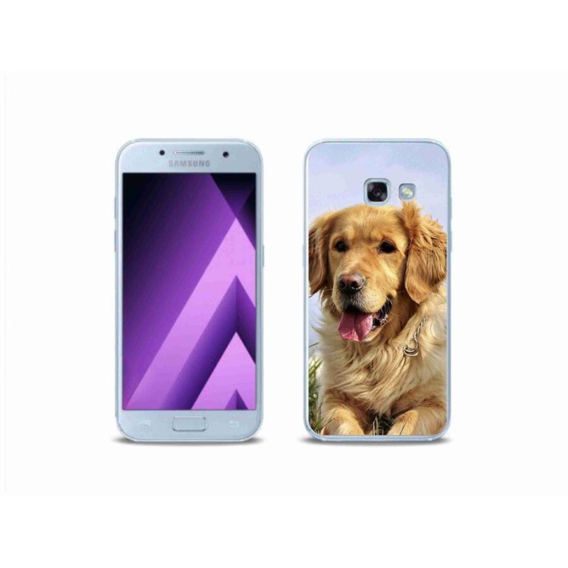 Gélový obal mmCase na mobil Samsung Galaxy A3 (2017) - zlatý retriever