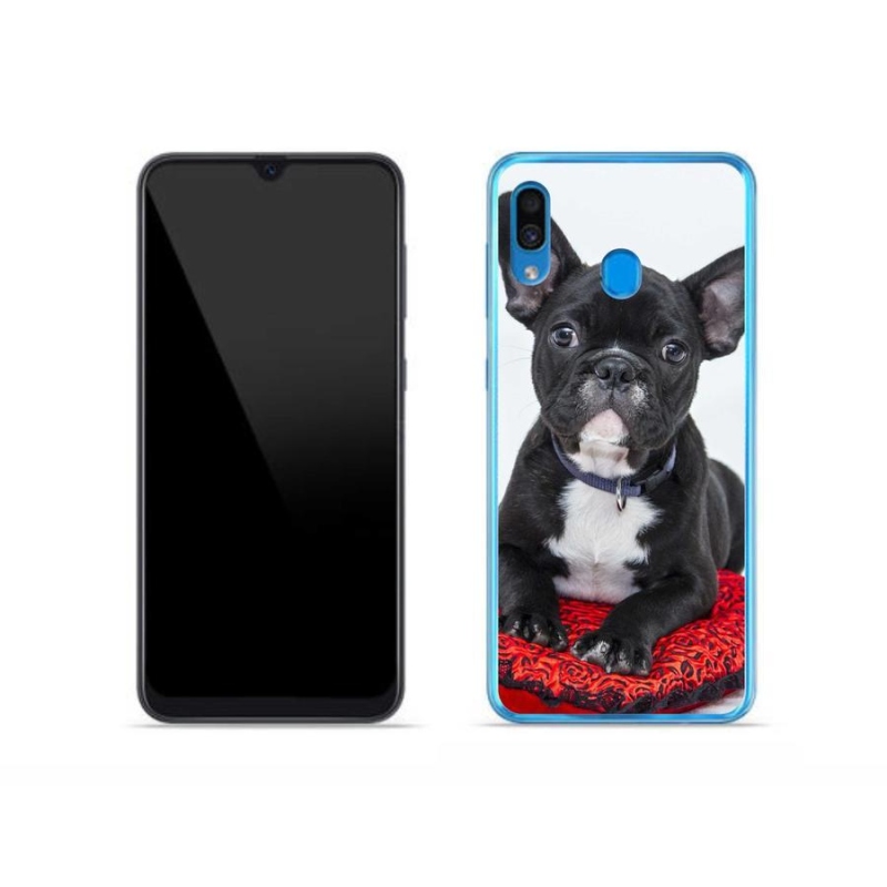 Gélový obal mmCase na mobil Samsung Galaxy A30 - buldog