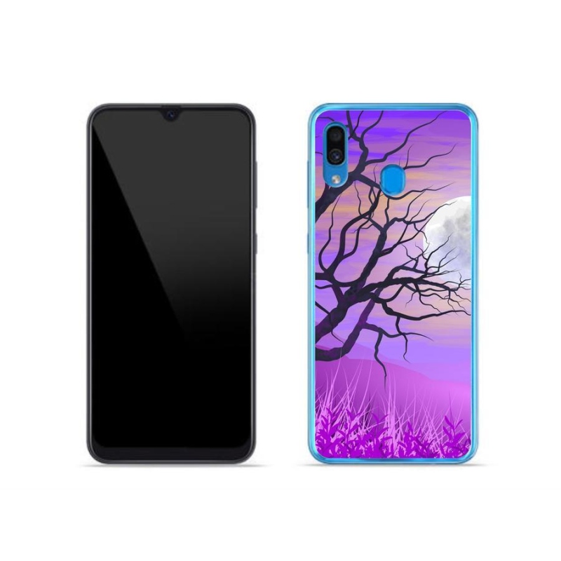 Gélový obal mmCase na mobil Samsung Galaxy A30 - kreslený opadané strom