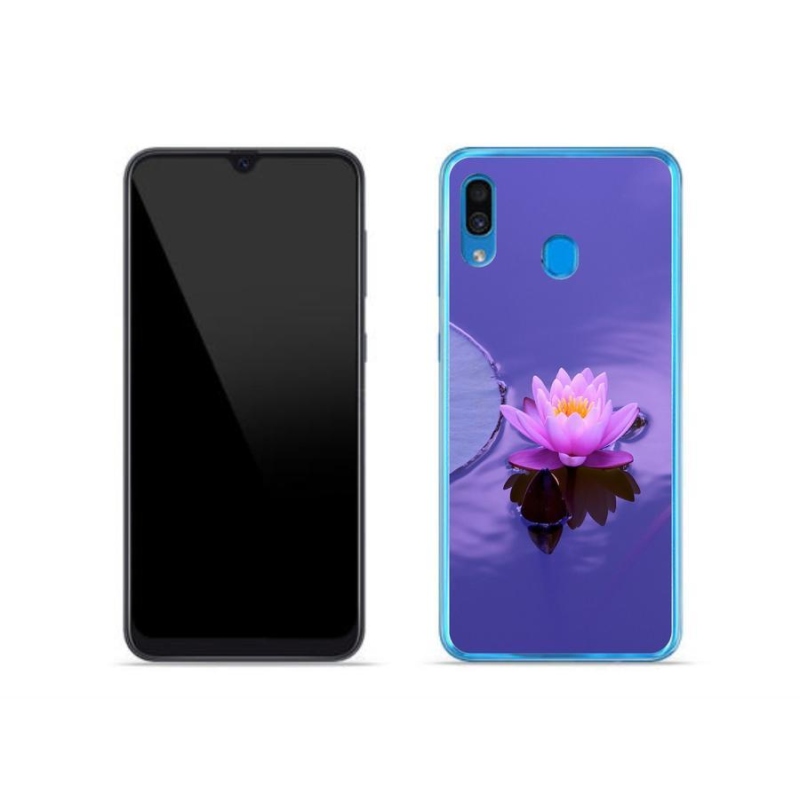 Gélový obal mmCase na mobil Samsung Galaxy A30 - kvet na hladine