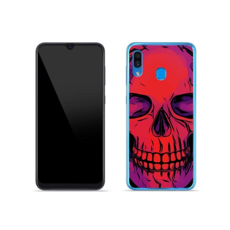 Gélový obal mmCase na mobil Samsung Galaxy A30 - lebka