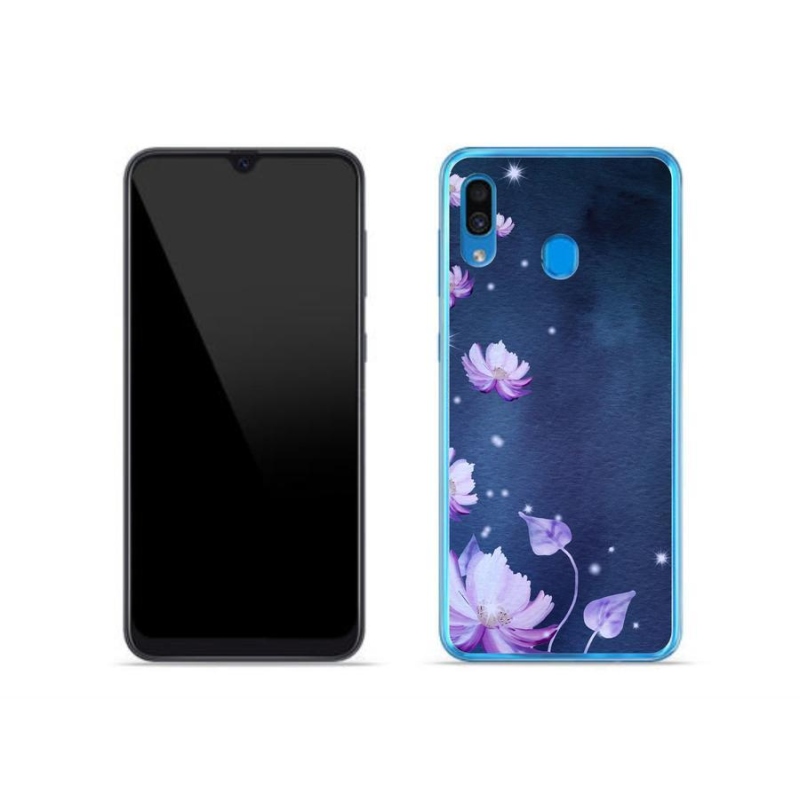 Gélový obal mmCase na mobil Samsung Galaxy A30 - padajúce kvety