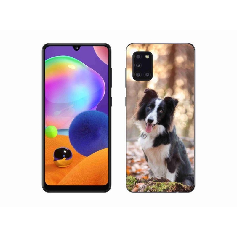 Gélový obal mmCase na mobil Samsung Galaxy A31 - border kólie 1