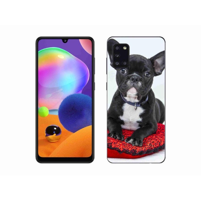 Gélový obal mmCase na mobil Samsung Galaxy A31 - buldog