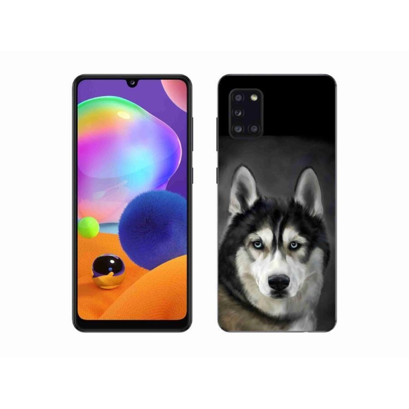 Gélový obal mmCase na mobil Samsung Galaxy A31 - husky