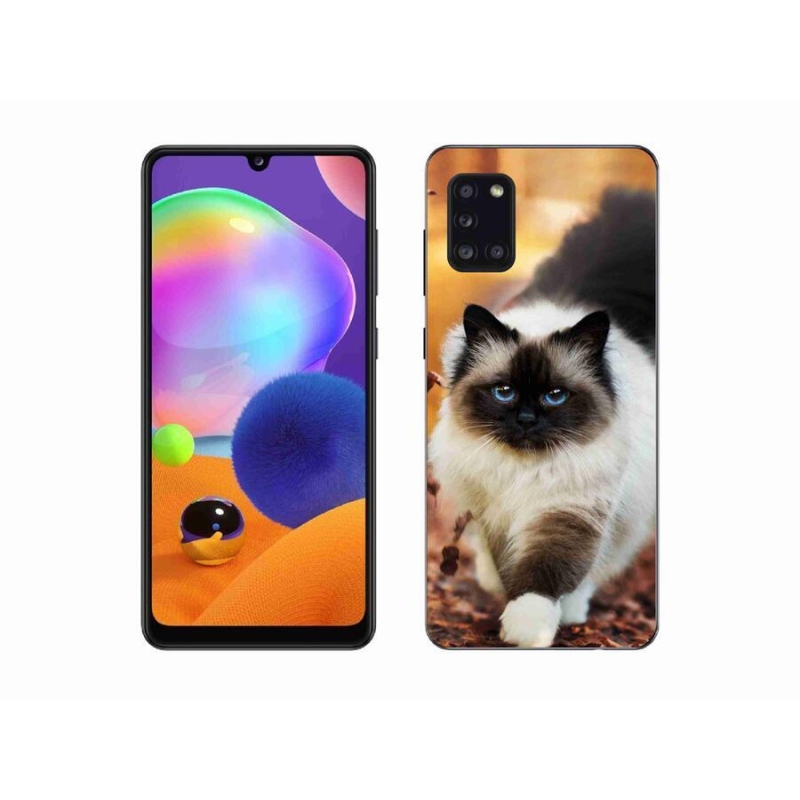 Gélový obal mmCase na mobil Samsung Galaxy A31 - mačka 1