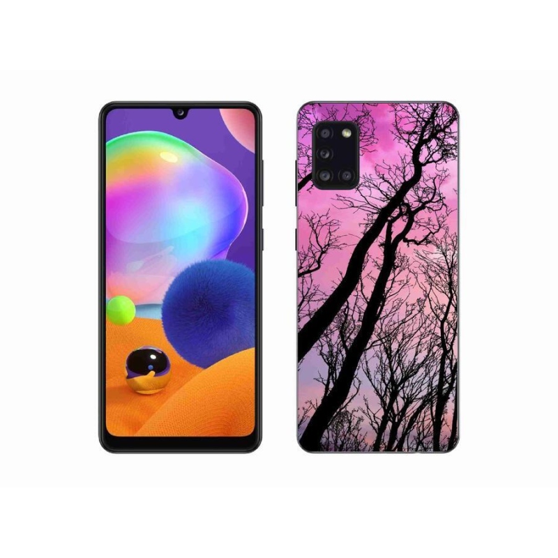 Gélový obal mmCase na mobil Samsung Galaxy A31 - opadané stromy